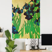 燕子花図(部分),光琳アイリス(詳細)，光林日本美術 ポスター (ホームオフィス)