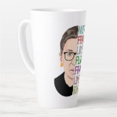 爆弾のように壊れやすい花のようにもろくない カフェラテマグ (左アングル)