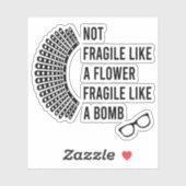爆弾のように壊れやすい花のようにもろくない シール (シート)