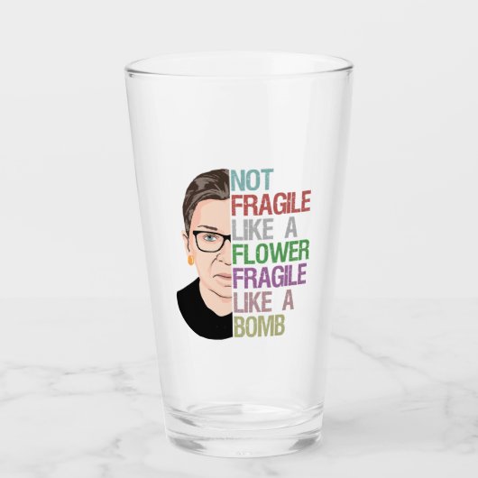 爆弾のように壊れやすい花のようにもろくない タンブラーグラス (正面)