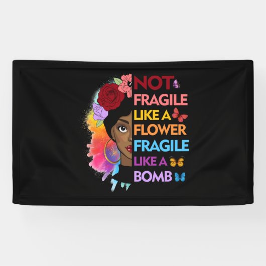 爆弾のように壊れやすい花のようにもろくない 横断幕 (横)