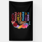 爆弾のように壊れやすい花のようにもろくない 横断幕 (縦)