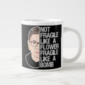 爆弾のように壊れやすい花のように壊れやすい ジャンボコーヒーマグカップ (右)