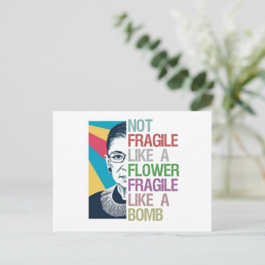 爆弾のように壊れやすい花のように壊れやすくない ポストカード (スタンド正面)