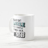 爆弾のように壊れやすい コーヒーマグカップ (正面左)