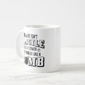 爆弾のように壊れやすい コーヒーマグカップ (正面左)