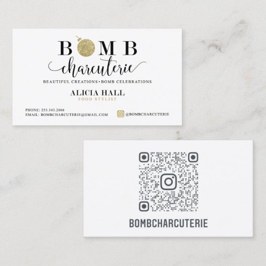 爆弾のチャキュテリカスタムーのカード |編集不可 名刺 (正面/裏面)