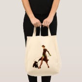 爆弾の悪い女の子のレトロはPin持ち上げます トートバッグ (正面(商品))