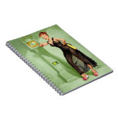 爆弾の悪い女の子のレトロはPin持ち上げます ノートブック (右側)