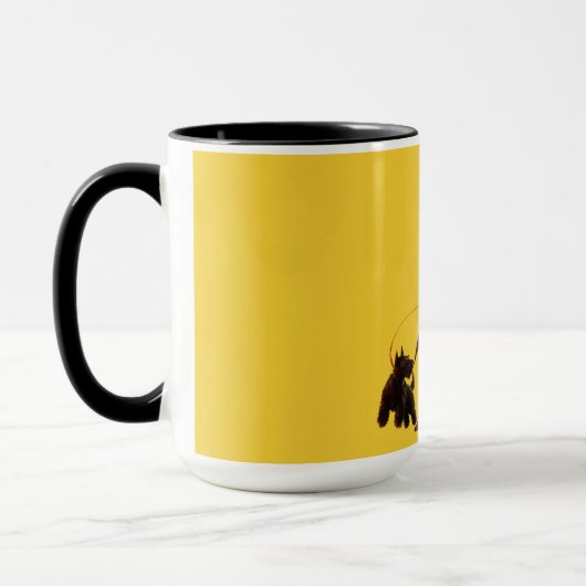 爆弾の悪い女の子のレトロはPin持ち上げます マグカップ (左)