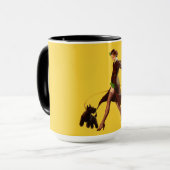 爆弾の悪い女の子のレトロはPin持ち上げます マグカップ (正面左)