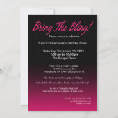 爆弾の輝きの第50誕生日|の暗い赤紫色 招待状 (裏面)