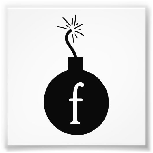 爆弾を落とす フォトプリント            (正面)