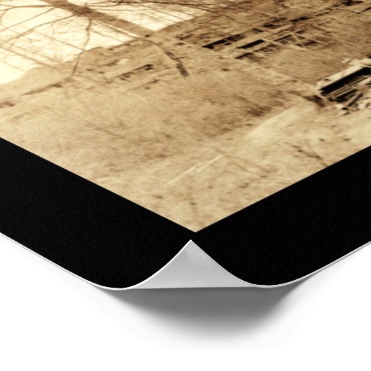 爆弾シェルターWWI写真1918 ポスター (角)