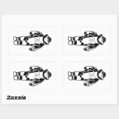 爆弾スーツ 長方形シール (シート)