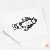 爆弾スーツ 長方形シール (封筒)