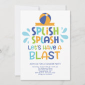 爆弾プールのパーティの招待状 招待状 (正面)