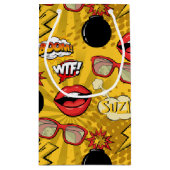 爆弾レトロリップ赤/金ゴールドID553 スモールペーパーバッグ (裏面)