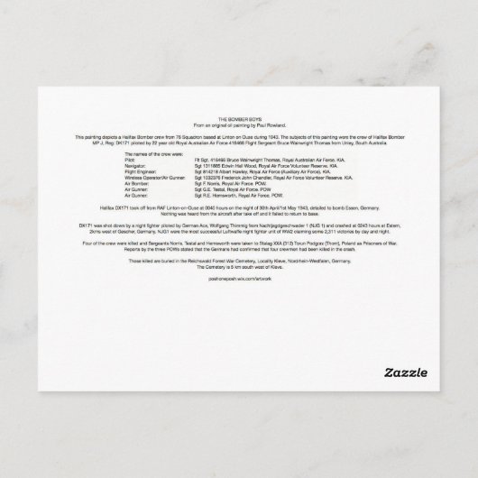 爆弾少年団 ポストカード (裏面)