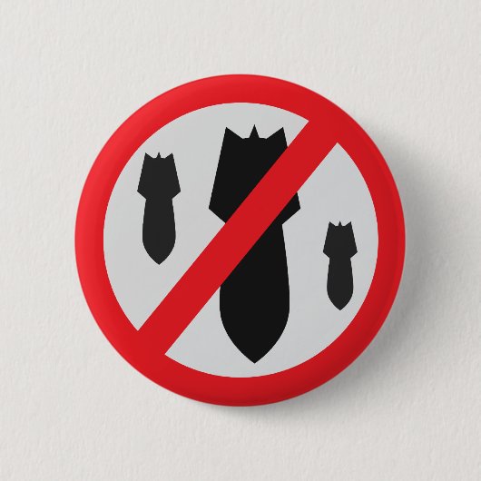 爆弾無し-平和 缶バッジ (正面)