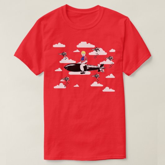 爆弾遠くに Tシャツ (デザイン正面)