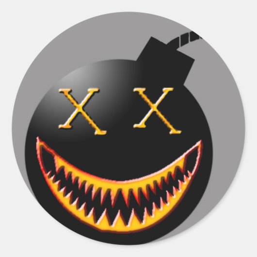 爆弾顔 ラウンドシール (正面)