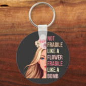 爆弾RBGのように壊れやすい花のように壊れない キーホルダー (正面)