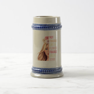 爆弾RBGのように壊れやすい花のように壊れない ビールジョッキ