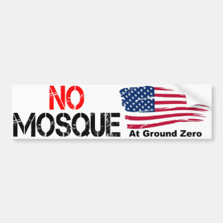 爆心地点のモスク無し バンパーステッカー