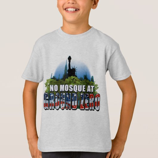 爆心地点のモスク無し(自由) Tシャツ (正面)