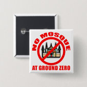 爆心地点のTシャツ、ボタンのモスク無し 缶バッジ (正面&裏面)