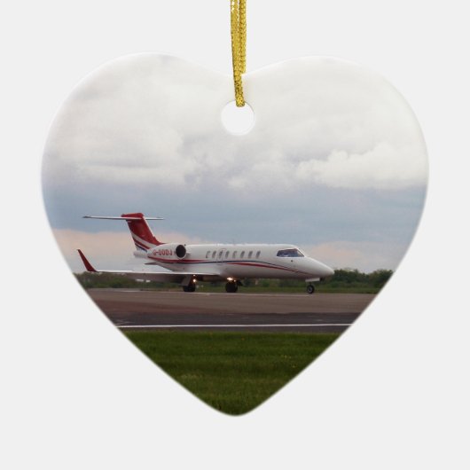 爆撃手のLearのジェット機45XR セラミックオーナメント (正面)