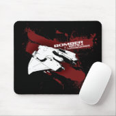 爆撃機の黒いマウスパッド マウスパッド (マウス)