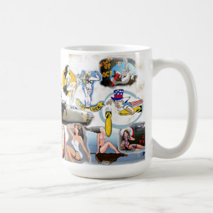 爆撃機の鼻の芸術- WW II コーヒーマグカップ