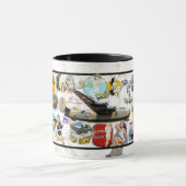 爆撃機の鼻の芸術- WW II マグカップ (中央)