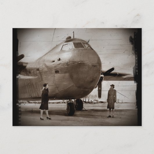 爆撃機を見上げる ポストカード (正面)
