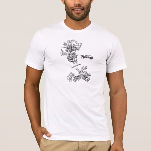爆発される1949年のNortonの双生児 Tシャツ (正面)
