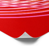 爆発した月 – 型枠、サンゴ、暗い赤 ポスター (角)