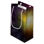 爆発するスターカッコいいデジタル宇宙アートワーク スモールペーパーバッグ (裏面アングル)