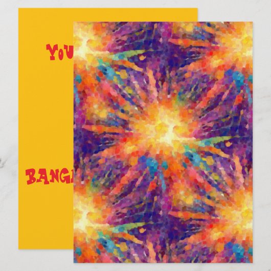 爆発する星 招待状 (正面/裏面)