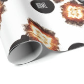 爆発する爆弾のミリタリー包装紙 ラッピングペーパー (ロールコーナー)