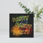 爆発する花火パーティの招待状 招待状 (スタンド正面)