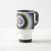 爆発する青い緑とピンク トラベルマグ (正面右)