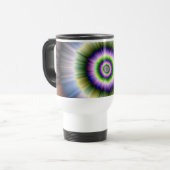 爆発する青い緑とピンク トラベルマグ (正面左)