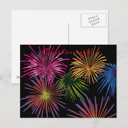 爆発するFireworks Thunder_Cove ポストカード (正面/裏面)