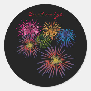 爆発するFireworks Thunder_Cove ラウンドシール