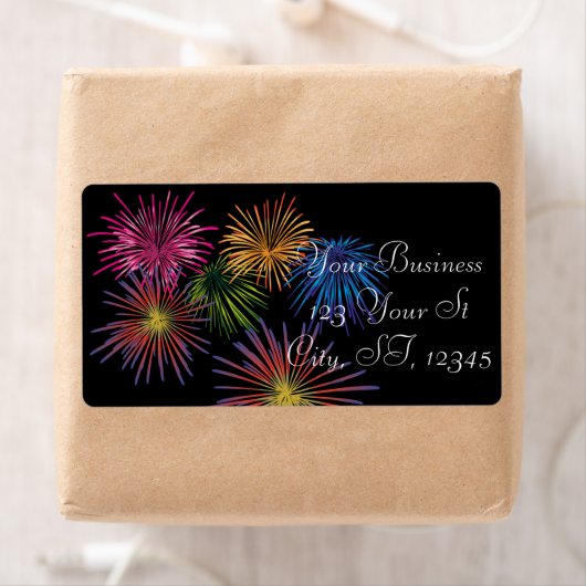 爆発するFireworks Thunder_Cove ラベル (インサイチュ)