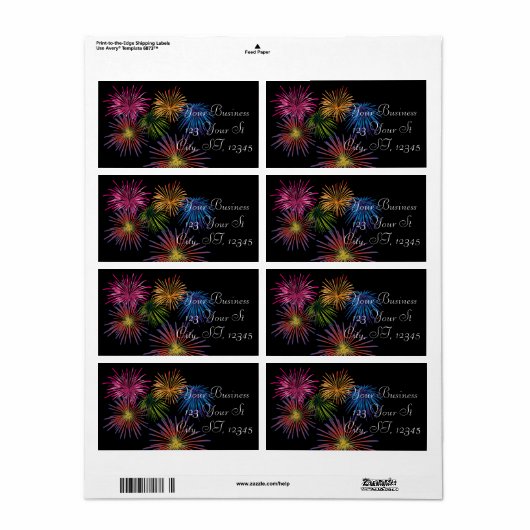 爆発するFireworks Thunder_Cove ラベル (フルシート)