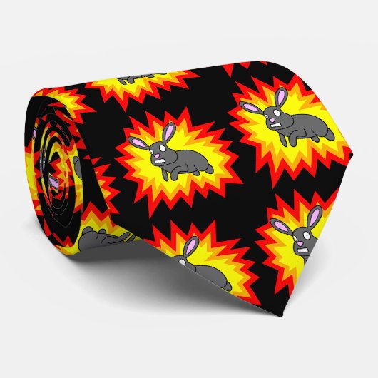 爆発のウサギのタイ ネクタイ (ロール)