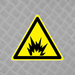 爆発の危険度の記号ラベル シール
